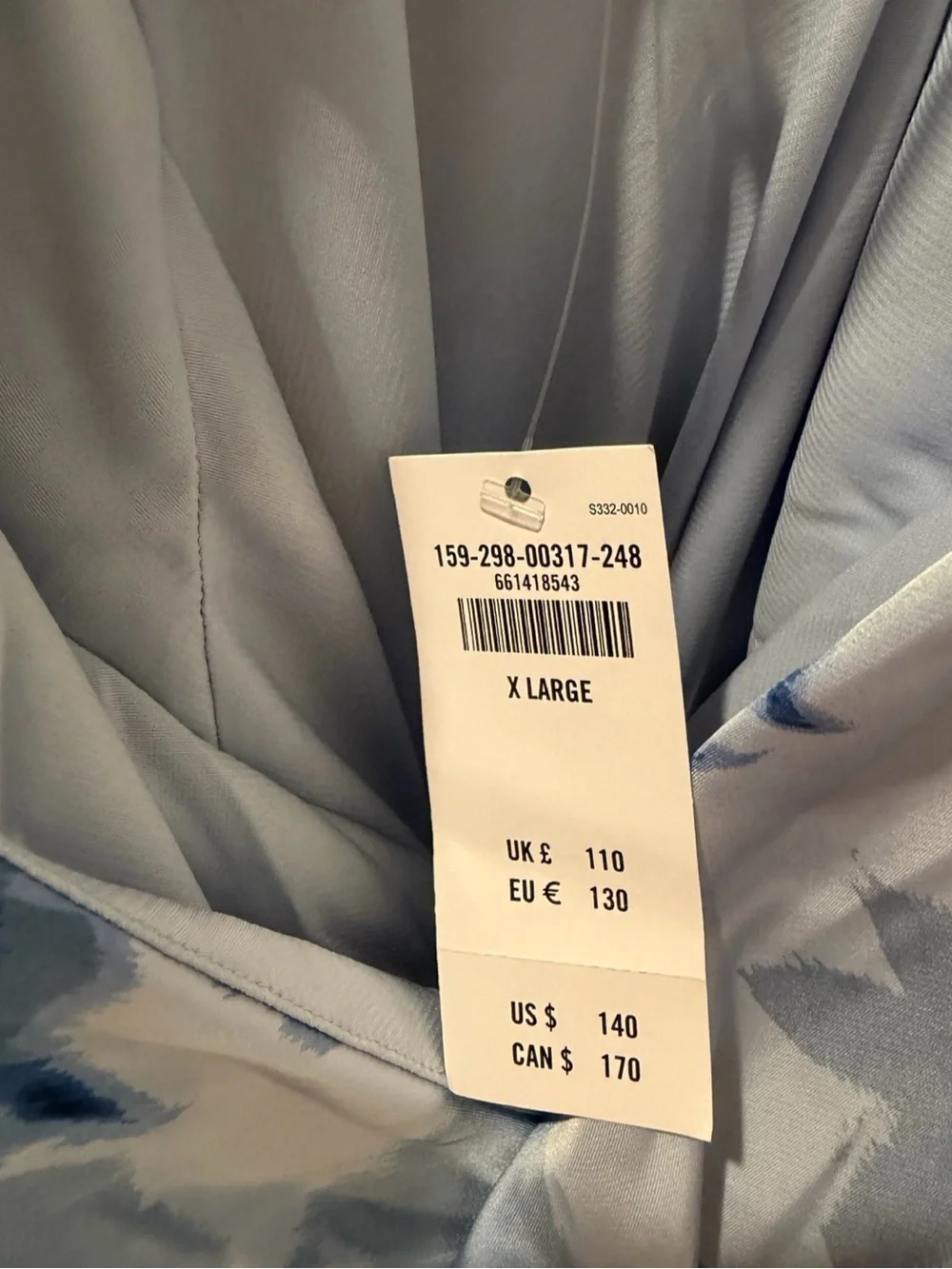 Abercrombie & Fitch Light Blue Floral Cowl Neck Maxi Dress